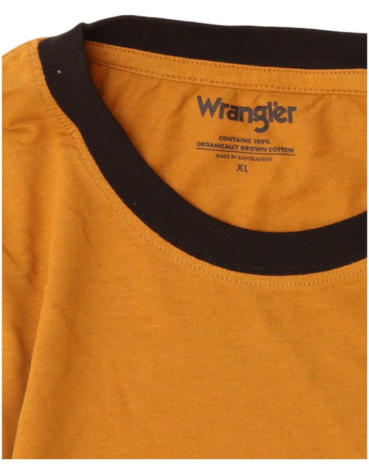 WRANGLER Herren T-Shirt Top XL Braun Baumwolle