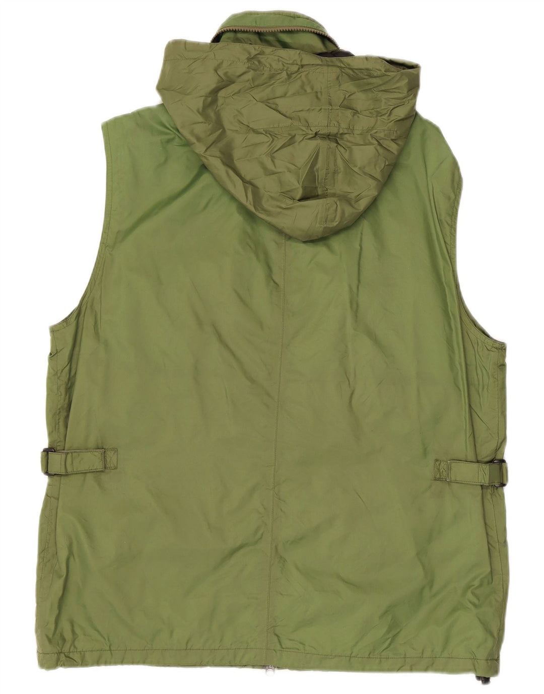 ALBERTO ASPESI Herren-Utility-Gilet mit Kapuze, UK 42 XL, grünes Nylon