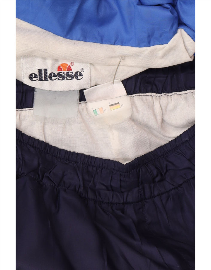 Ellesse Herren-Trainingsanzug, IT 50, groß, blaues Farbblock-Polyester