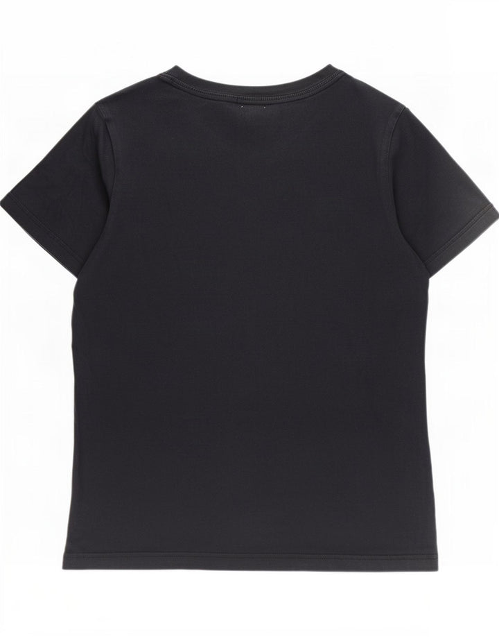 Nike Damen Graphic T-Shirt Top UK 14 Medium Schwarz