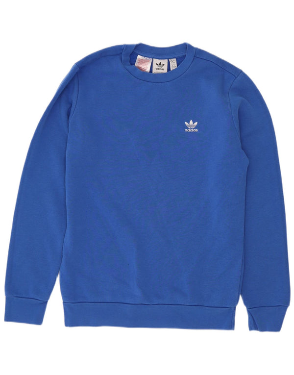 Adidas Jungen Sweatshirt Pullover 12-13 Jahre blaue Baumwolle