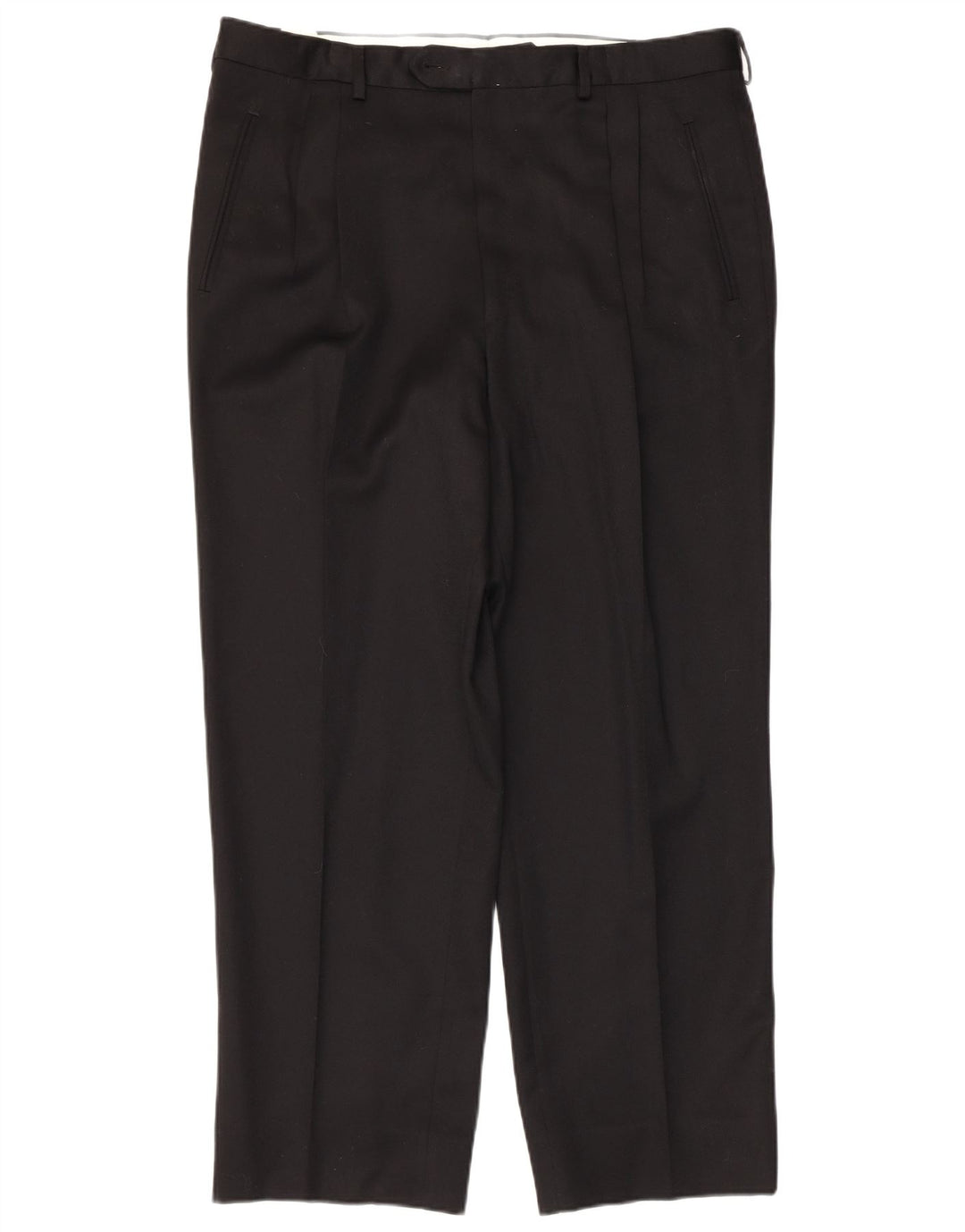 Daniel Hechter Mens Pegged Suit Hose IT 56 3XL W38 L28 Schwarze Wolle