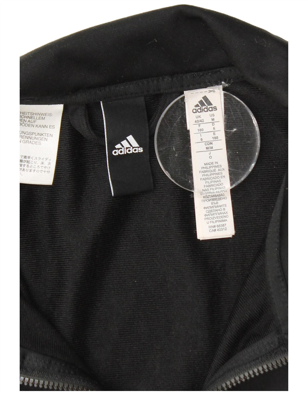 Adidas Herren-Trainingsanzugoberteil, UK-Größe 40/42, Mittelschwarz, Farbblock