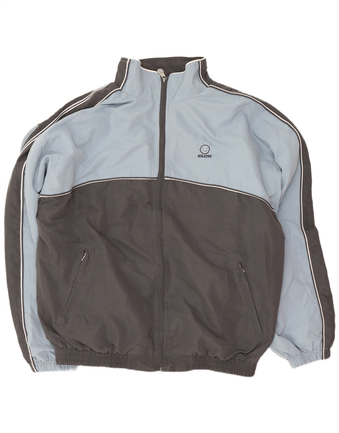 Killtec Herren-Trainingsanzugoberteil, XL, graues Colourblock-Polyester