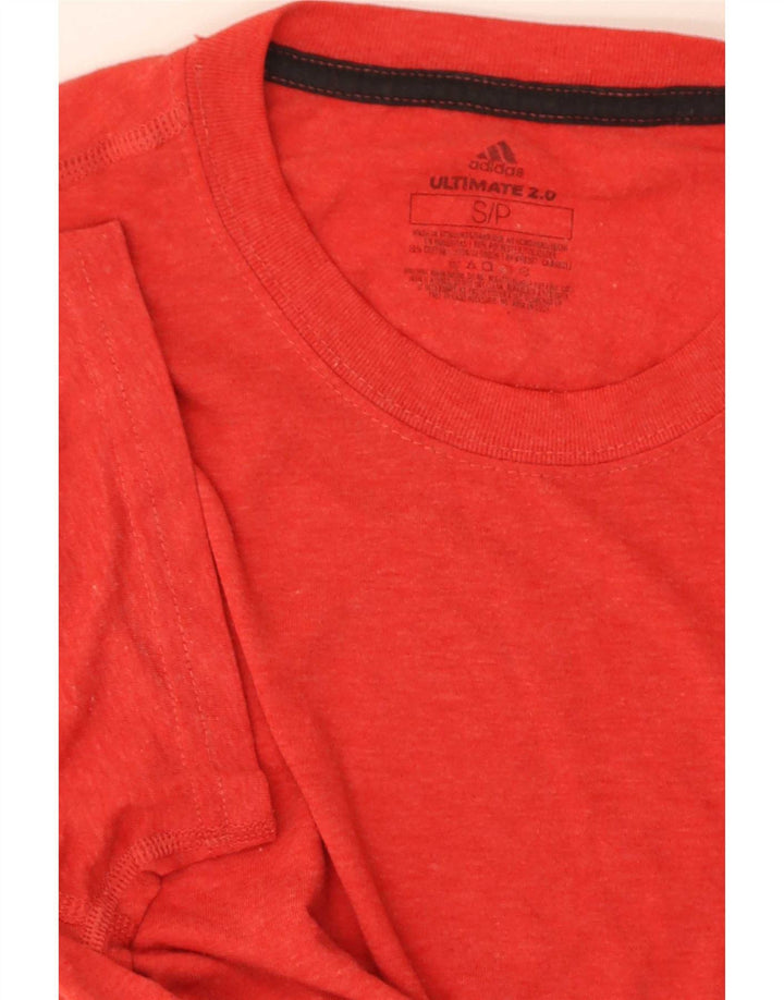 Adidas Herren-T-Shirt, kurzärmelig, normal, Größe S, Rot, Polyester