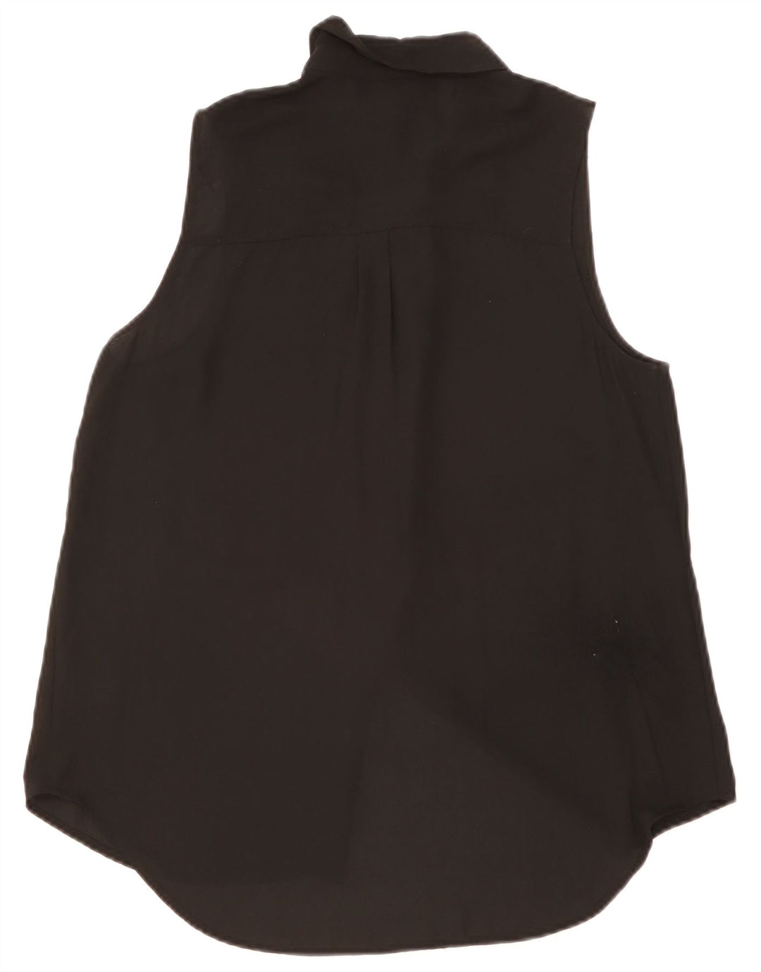Mossimo Damen ärmelloses Hemdkleid UK 16 Large Schwarz Polyester