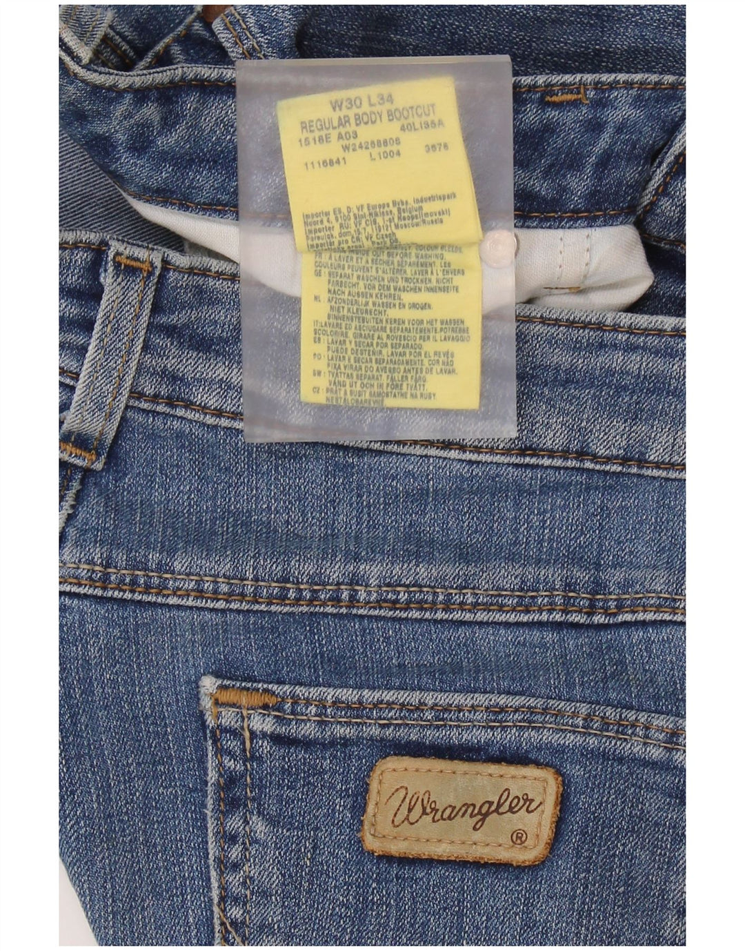 WRANGLER Damen Bootcut Jeans W30 L30 Blaue Baumwolle