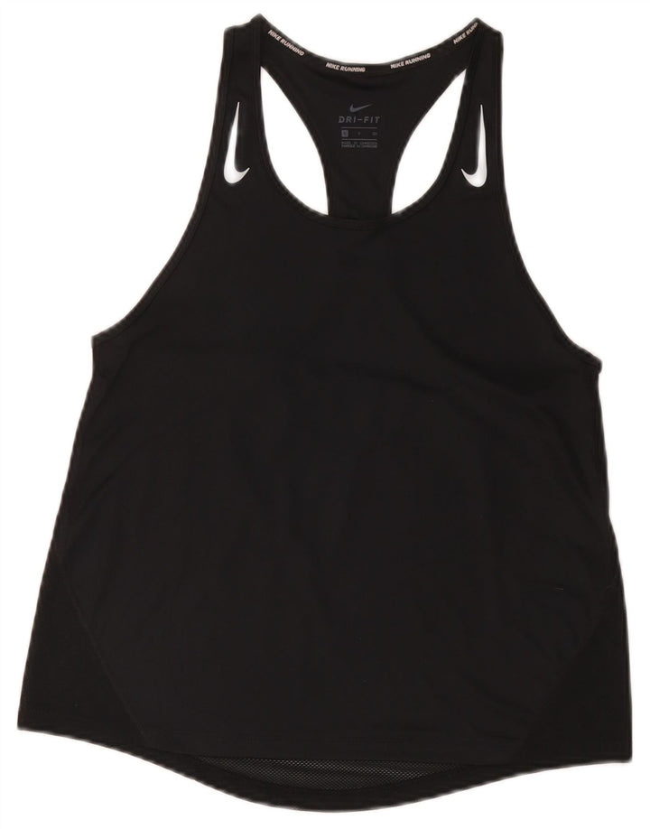 Nike Damen Dri Fit Weste Top UK 10 Small Schwarz Polyester