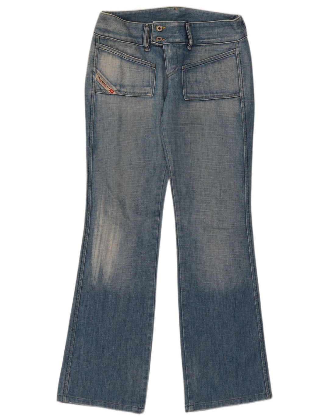 Diesel Damen Bootcut-Jeans W26 L30 Blaue Baumwolle