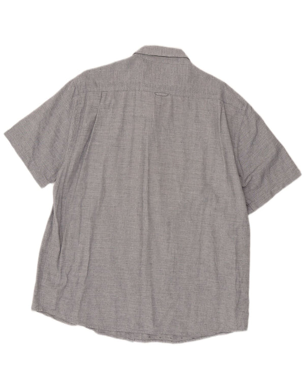 Billabong Herren Core Fit Kurzarmhemd 2XL Grau Nadelstreifen Baumwolle