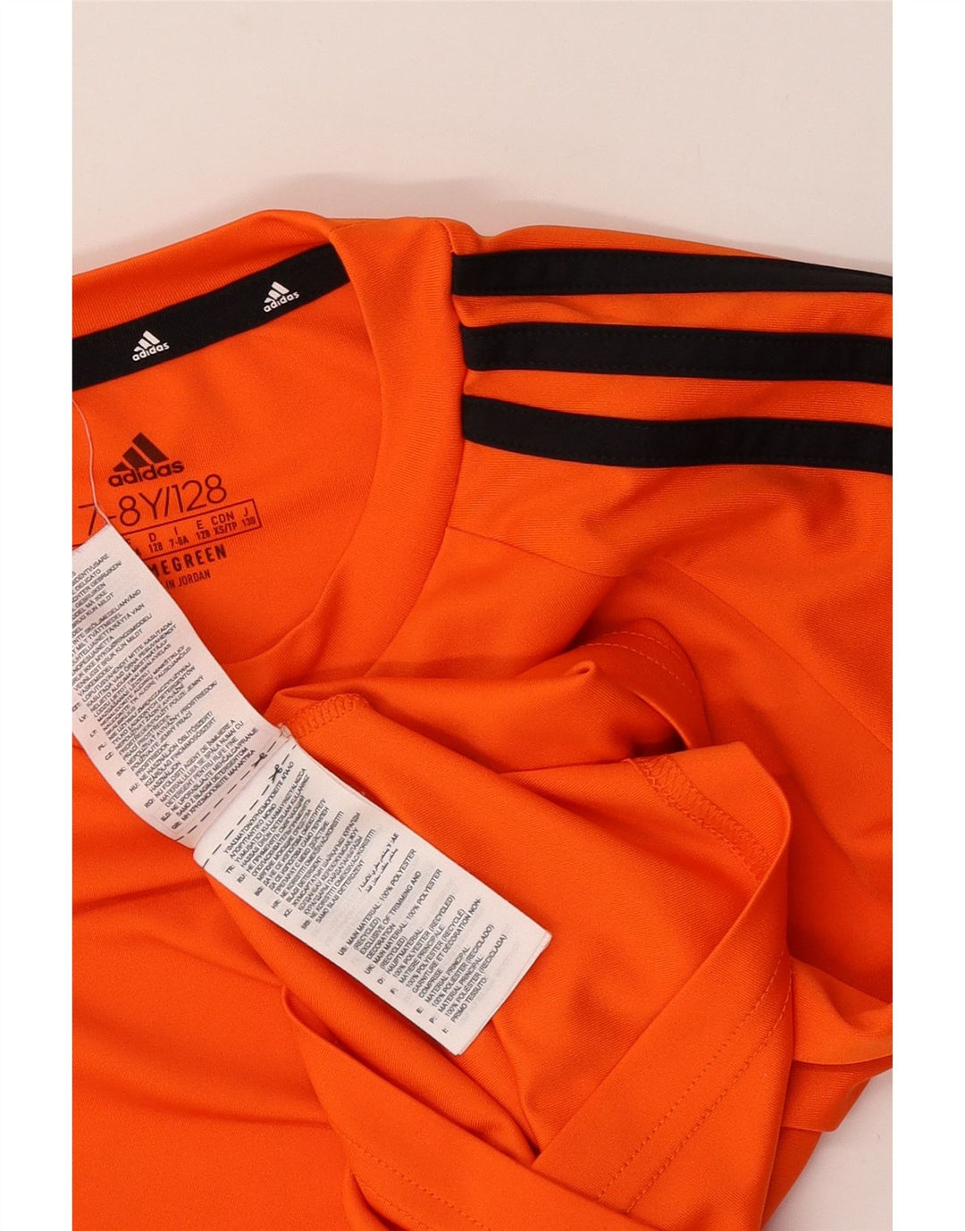 Adidas Jungen Aeroready T-Shirt Top 7-8 Jahre Orange Polyester
