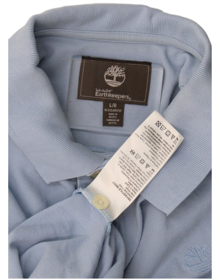 Timberland Herren-Poloshirt mit normaler Passform, große blaue Baumwolle