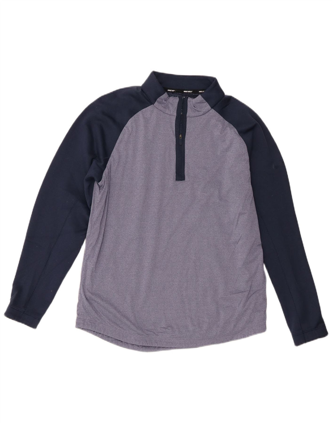 Nike Herren-Golfpullover-Trainingsanzugoberteil mit Reißverschluss und Halsausschnitt, mittelgroß, Marineblau, Farbblock