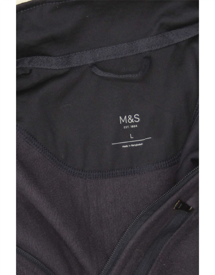 Marks & Spencer Herren Fleecejacke UK 40 Large Marineblau
