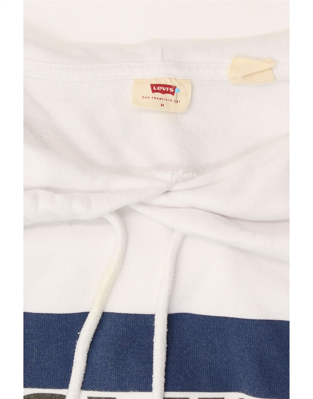 Levi's Damen-Kapuzenpullover mit Grafik, übergroß, Größe UK 14, mittelweiße Baumwolle