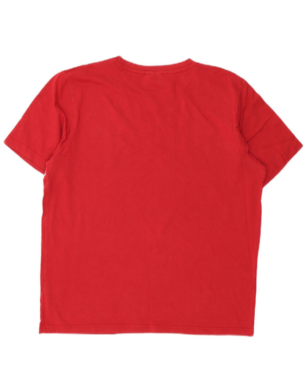 Bear Herren Grafik-T-Shirt-Oberteil XL aus roter Baumwolle