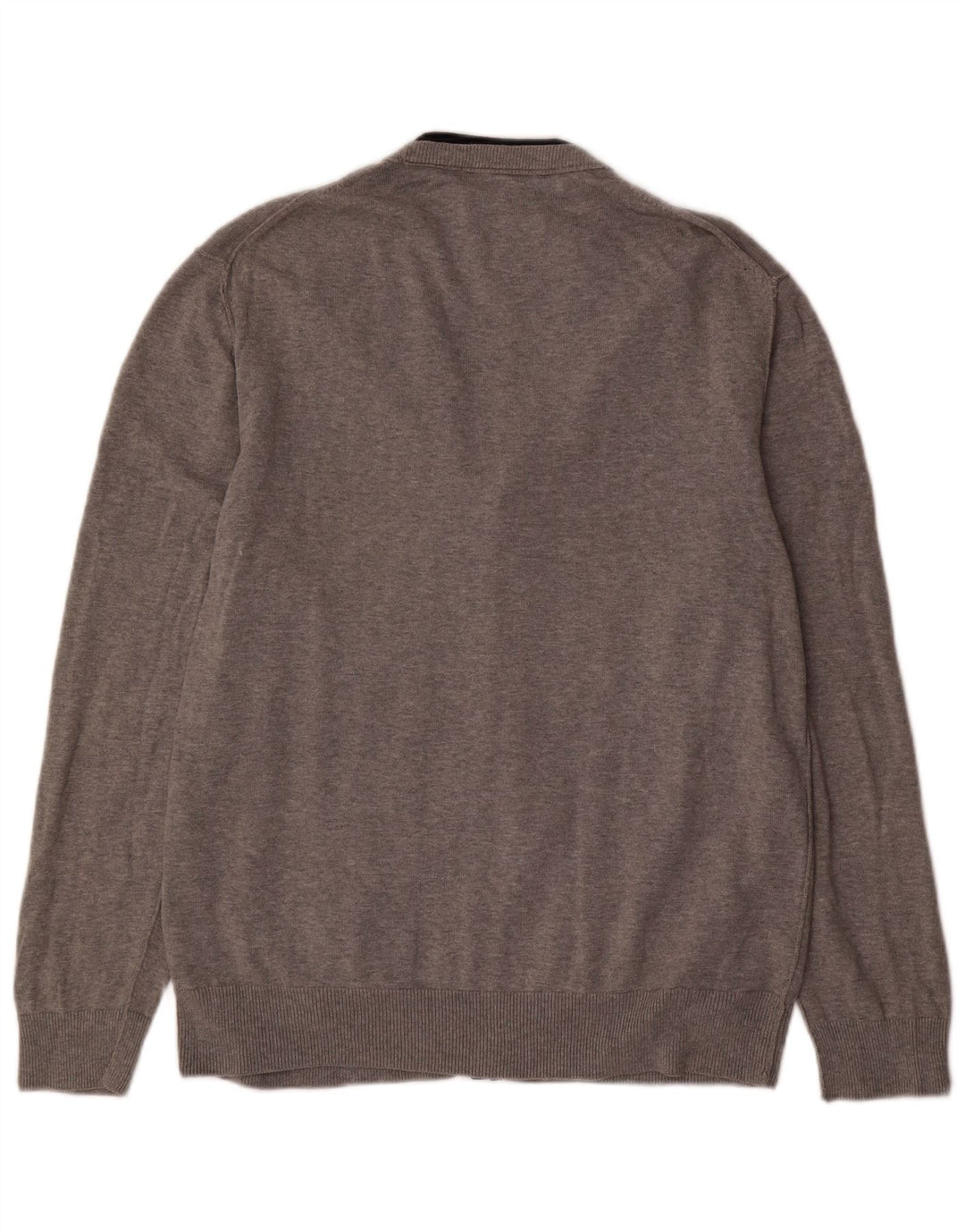 French Connection Herren-Strickjacke XL aus grauer Baumwolle