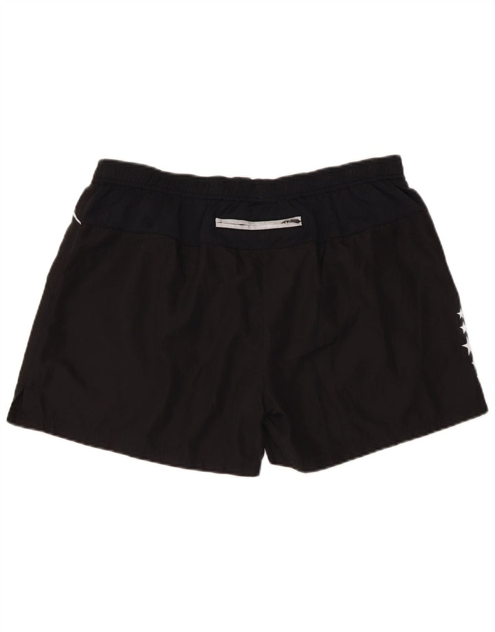 Champion Womens Graphic Regular Sport Shorts UK 14 Large Schwarz Polyester