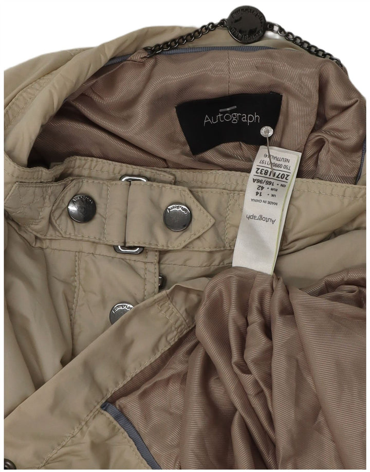 Autograph Damen-Utility-Jacke UK 14 Large Beige Polyester