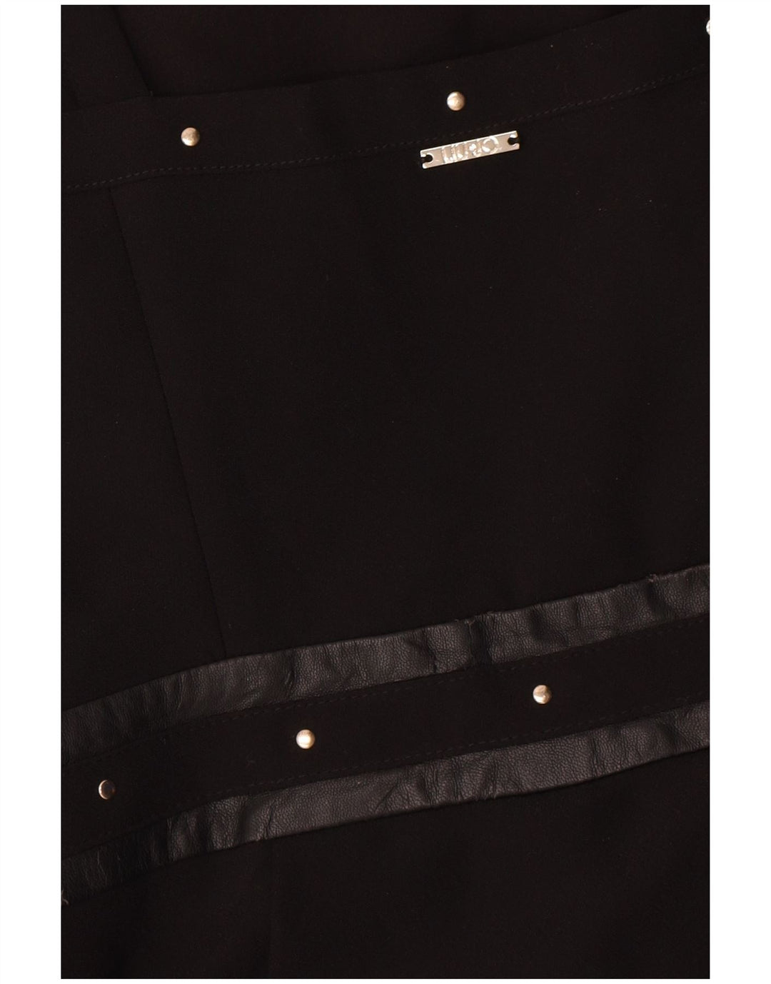 Liu Jo Damen Ärmelloses A-Linien-Kleid IT 40 Small Schwarz Polyester