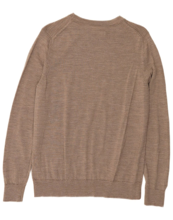 Marks & Spencer Damen-Pullover mit U-Boot-Ausschnitt, UK-Gr. 16, Größe L, braun gefleckt