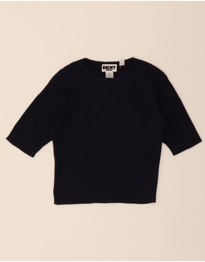 DKNY Girls Crew Neck Jumper Sweater 7-8 Years Medium Navy Blue Vintage Dkny and Second-Hand Dkny from Messina Hembry 