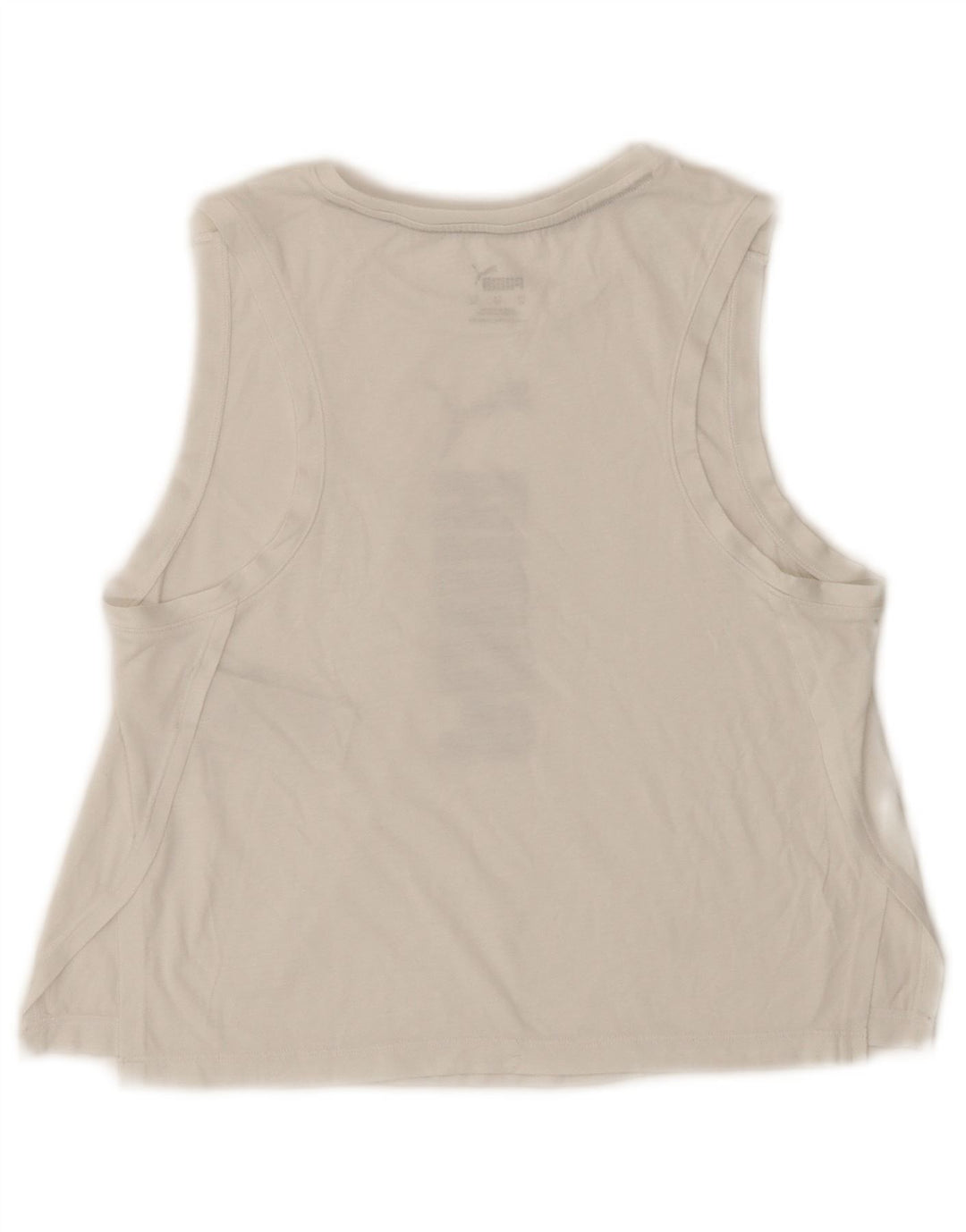 Puma Damen Crop Graphic Vest Top UK 6 XS Weiß Polyester