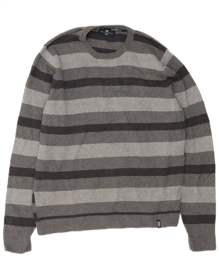 Marks & Spencer Herren-Pullover „Harbor“ mit Rundhalsausschnitt, Blau, Größe L, Grau