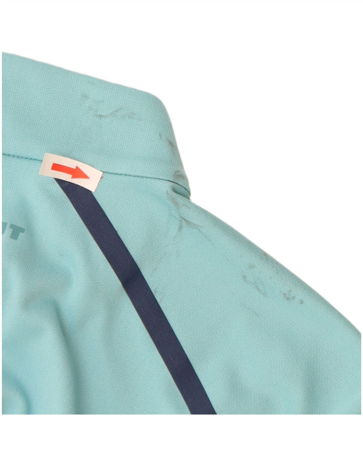 Mammut Herren Polartec Zip Neck T-Shirt Top Large Blau Polyester