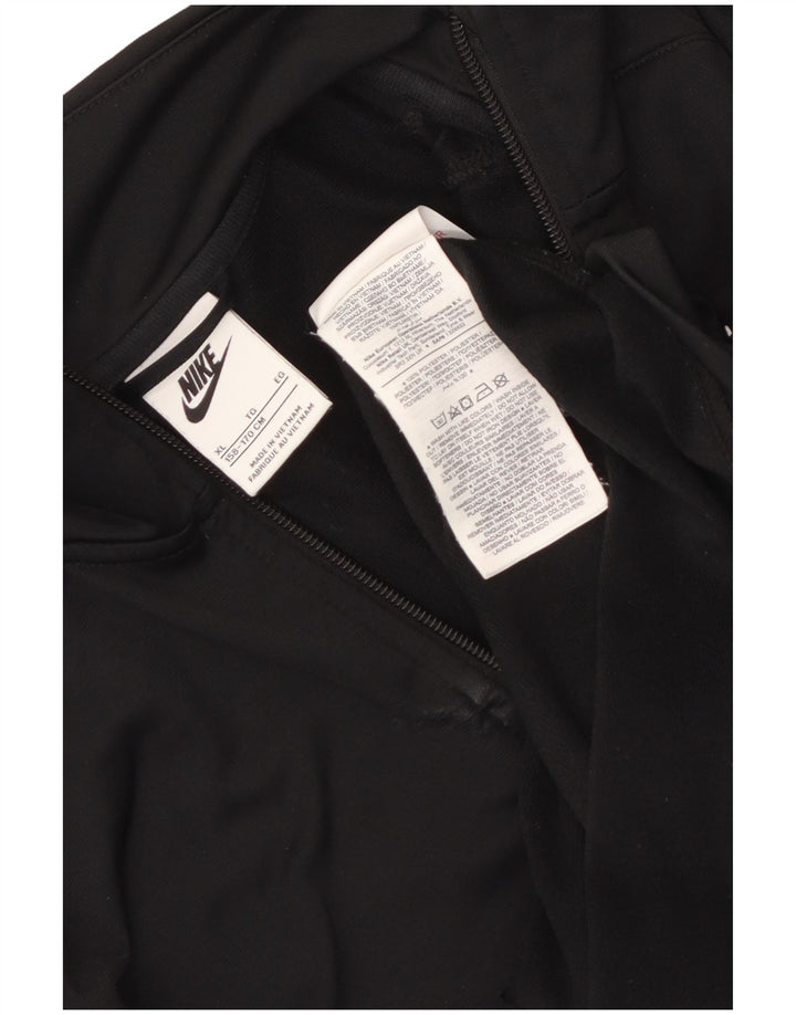 Nike Jungen Grafik-Trainingsanzug-Top-Jacke, 13–14 Jahre, XL, schwarzes Polyester