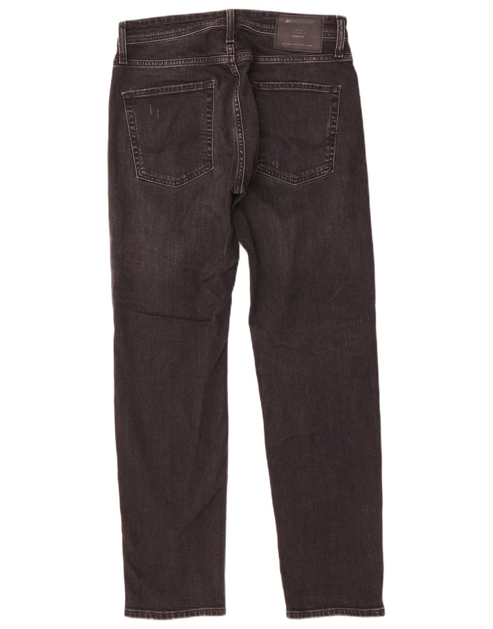 Jack & Jones Herren Distressed Slim Jeans W29 L30 Schwarze Baumwolle