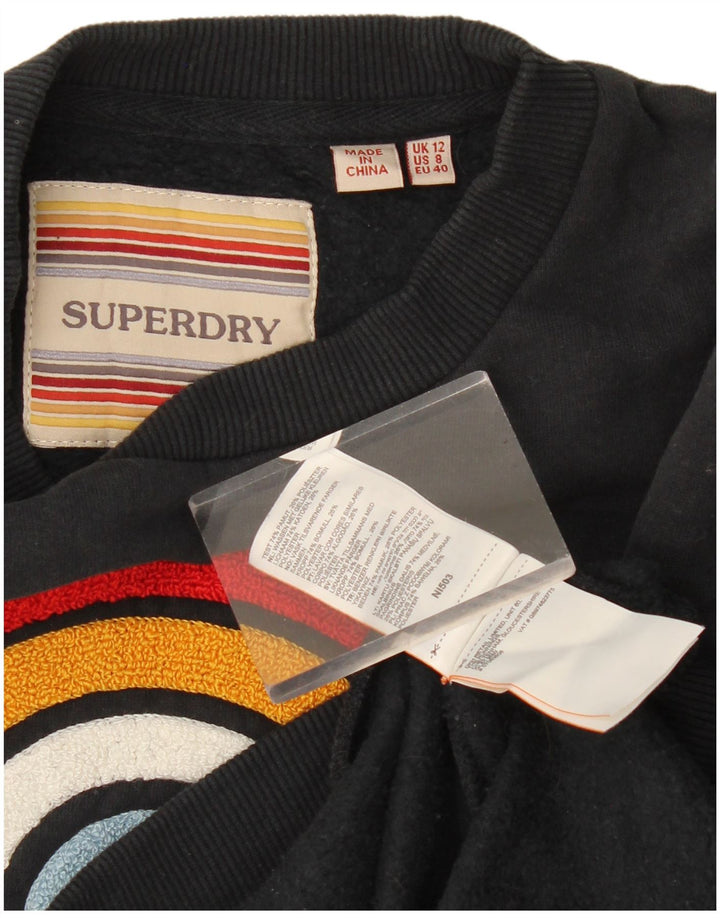 Superdry Damen-Sweatshirt mit Grafik-Übergröße, Gr. 12, mittelschwarz