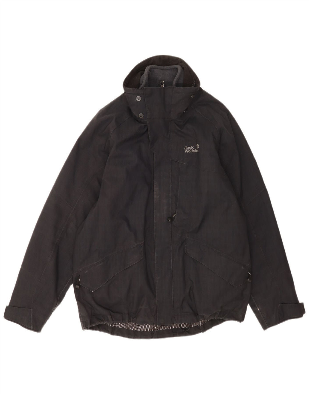 Jack Wolfskin Herren Windjacke UK 36 Small Schwarz Polyester