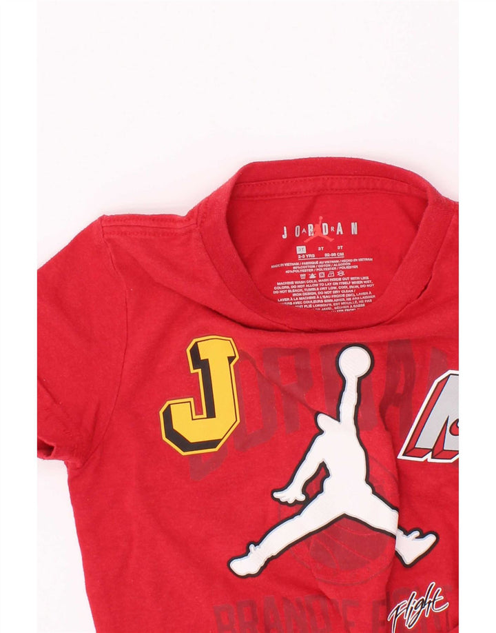 Jordan T-Shirt mit Grafik für Jungen, 2–3 Jahre, rote Baumwolle