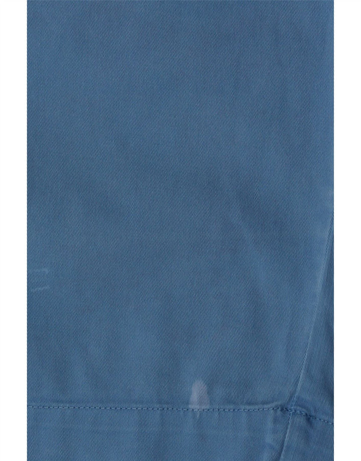 Zara Damen Chino-Shorts, groß, W30, blaue Baumwolle