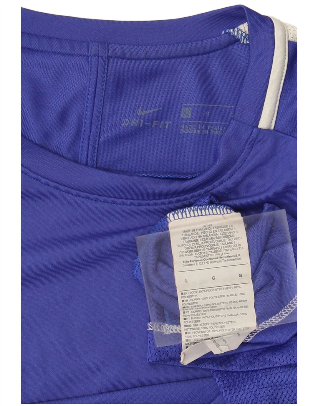 Nike Herren Dri Fit T-Shirt Top Large Lila Colourblock