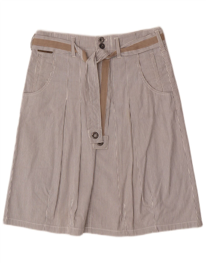 Marlboro Classics Damen A-Linienrock EU 40 Medium W30 Grauer Nadelstreifen