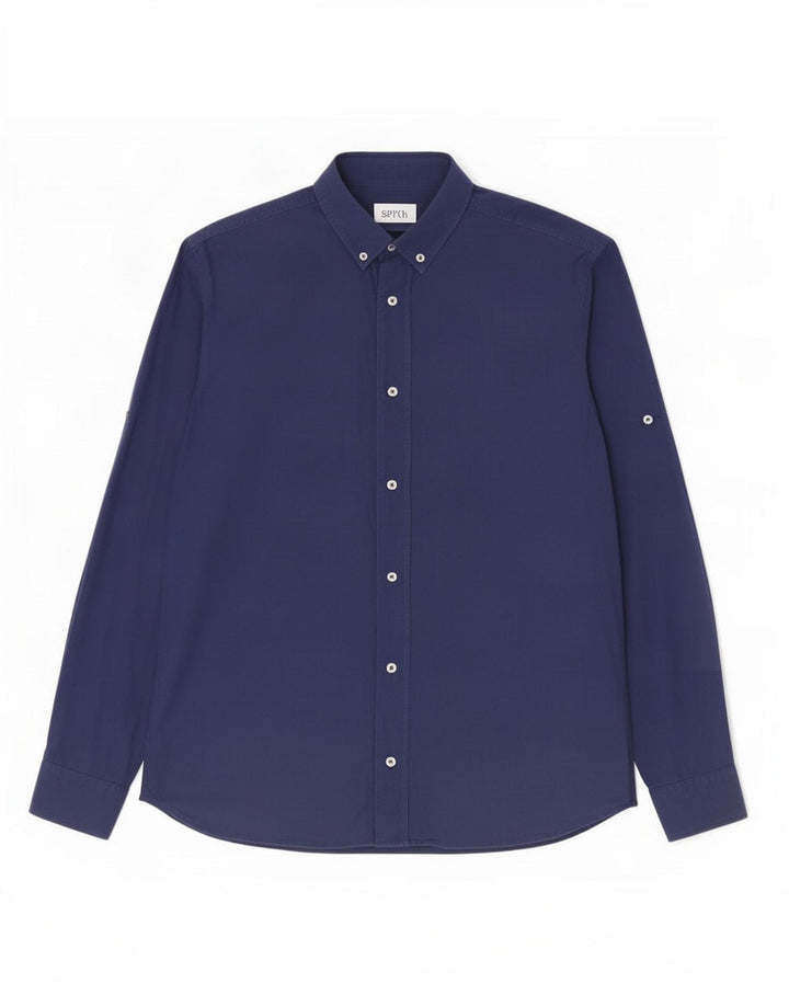 Zara Herren-Hemd mit entspannter Passform, Größe S, Marineblau