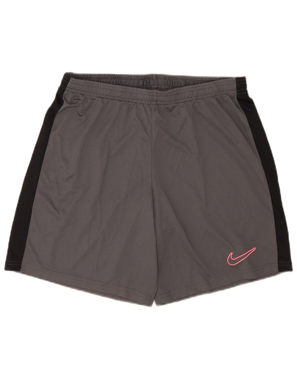Nike Herren Dri Fit Slim Sportshorts, großes graues Farbblock-Polyester
