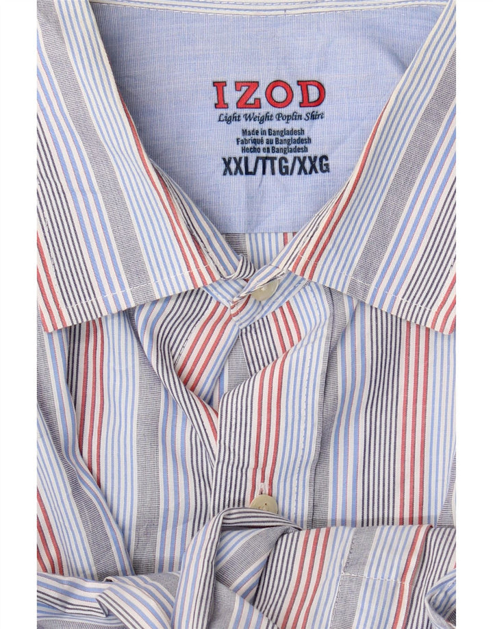 Izod Herrenhemd 2XL Blau gestreift