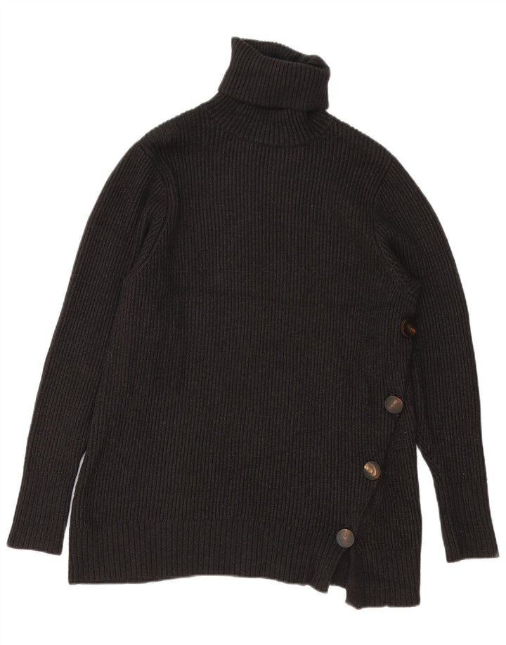 Zara Damen-Pullover mit Rollkragen, Gr. 10, Größe S, Schwarz, Viskose