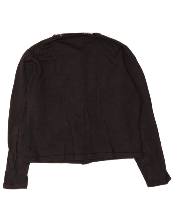 Marks & Spencer Damen Crop Cardigan Pullover UK 12 Medium Schwarz