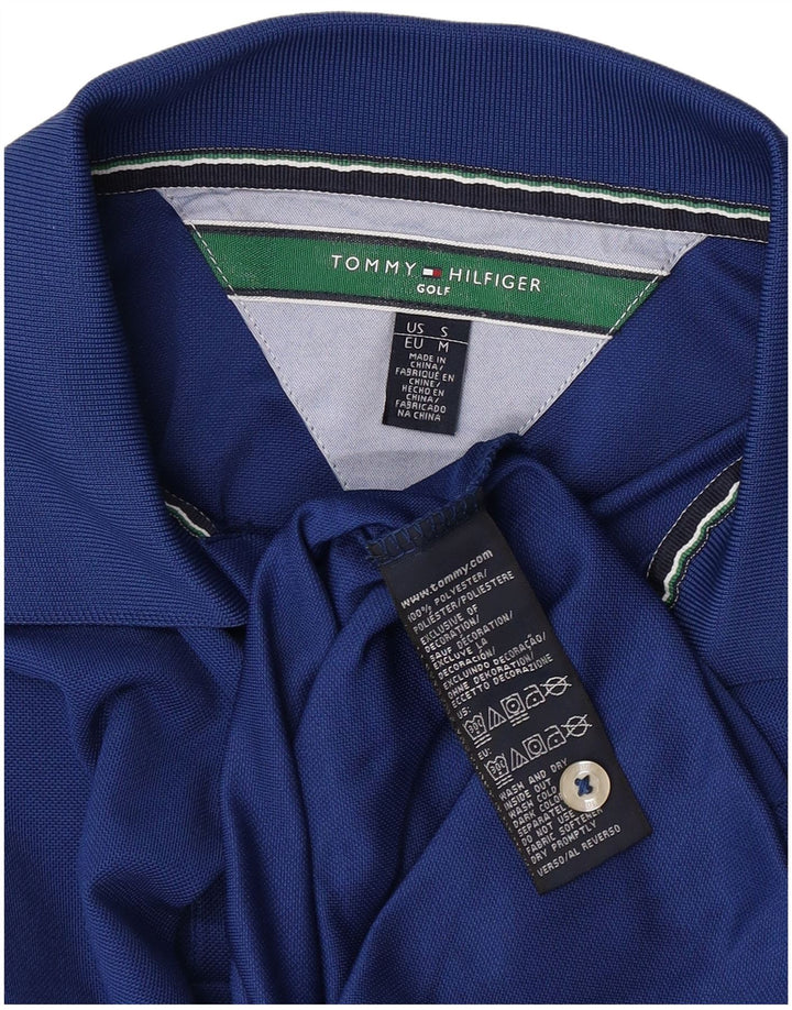 Tommy Hilfiger Herren Golf-Poloshirt Mittelblaues Polyester