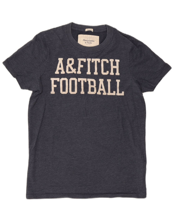 Abercrombie & Fitch Mens Muscle Graphic T-Shirt Top Medium Navy Blue Cotton