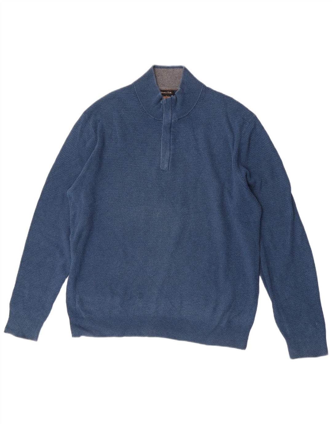 Massimo Dutti Herren-Pullover mit Reißverschluss, XL, Blau