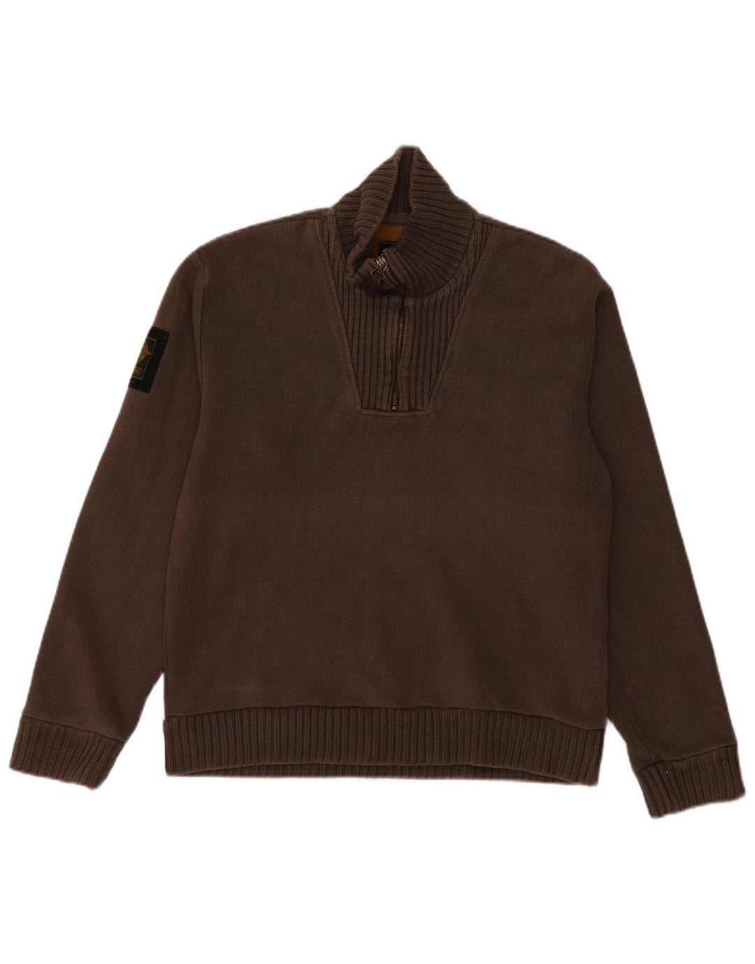 REPLAY Herren-Pullover mit Reißverschluss am Hals, Mittelgrau