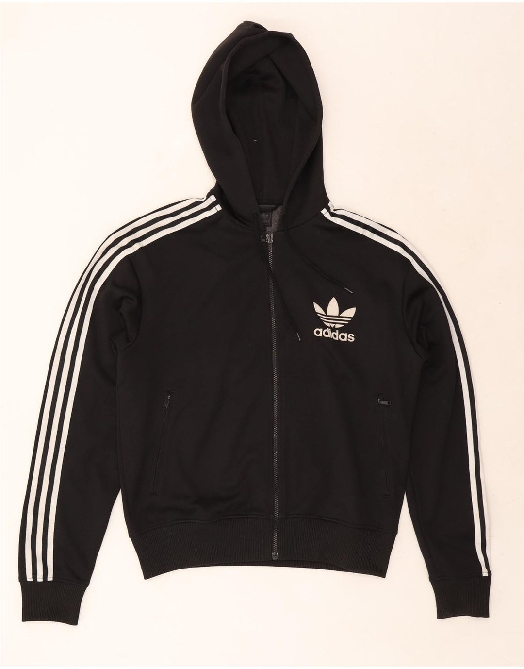 Adidas Herren Kapuzenpullover, groß, aus schwarzem Polyester