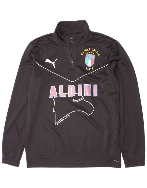 Puma Jungen Scuola Calcio Graphic Pullover Trainingsanzug Top 13-14 Jahre Schwarz