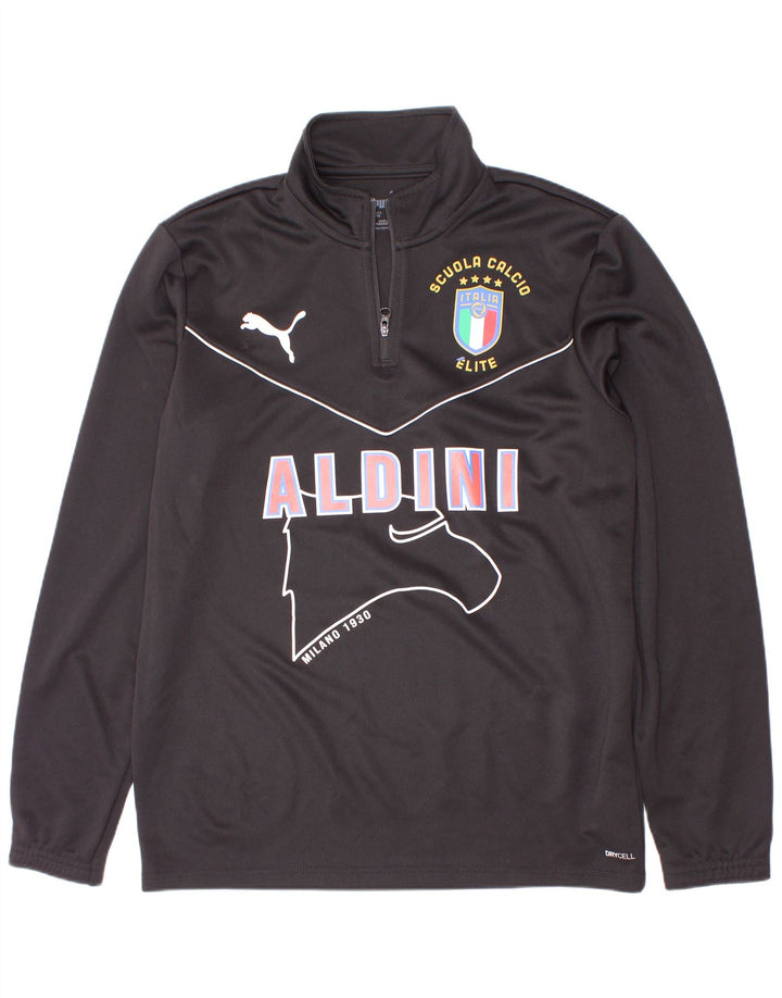 Puma Jungen Scuola Calcio Graphic Pullover Trainingsanzug Top 13-14 Jahre Schwarz