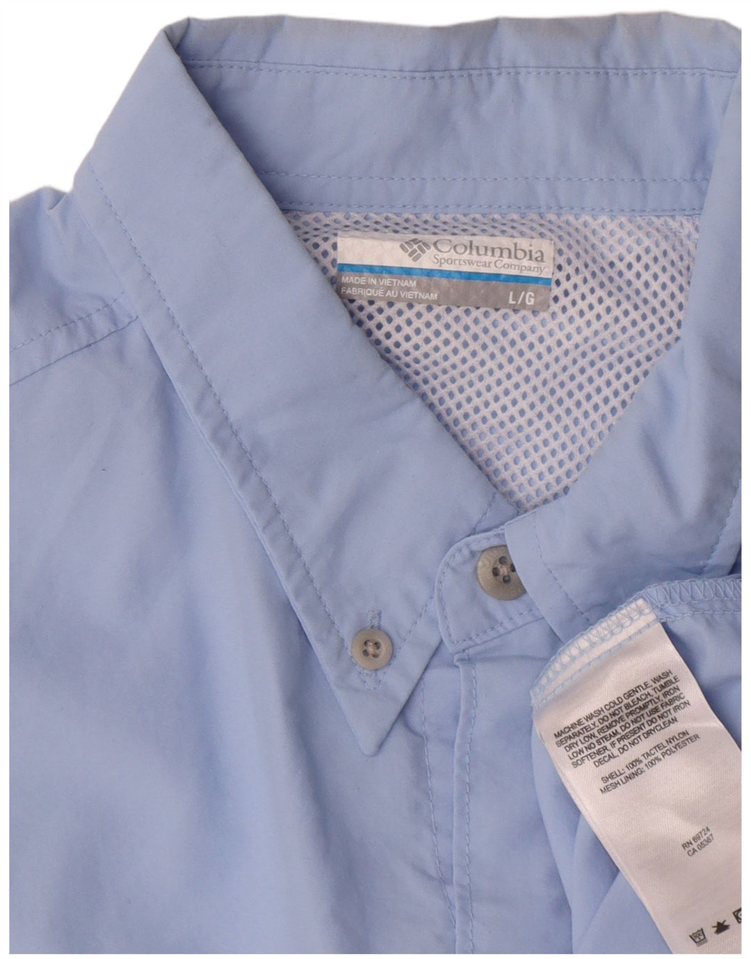 Columbia Herren-Hemd, groß, aus blauem Nylon